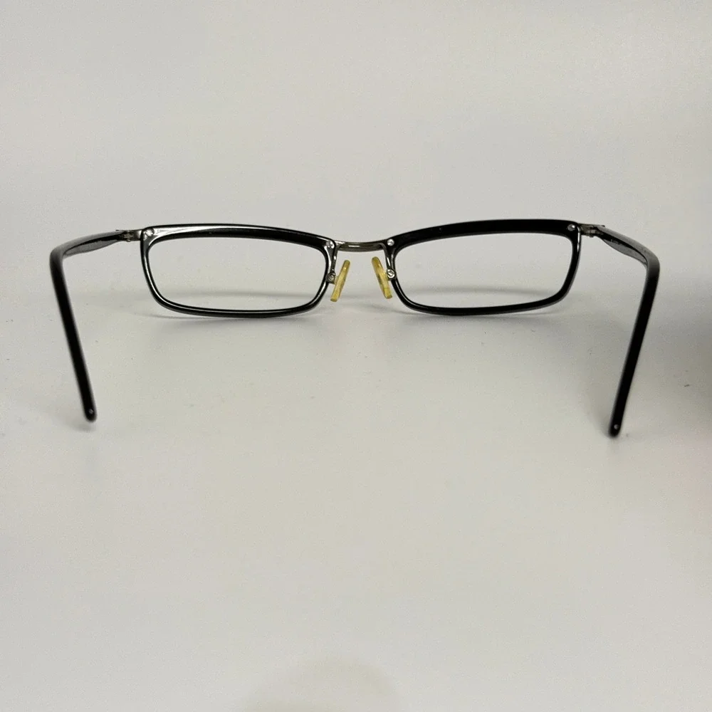Valentino 5295 04M‎ Black Silver Rectangular Eyeglasses Frames Italy 51-18-130